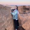 My lovely flatmate leading the way through the rocks in Wadi Rum