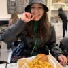 Trying some Belgian fries in Bruges!