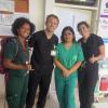 Monday mornings in the hospital, we have rotations in the emergency room, surgery, physical therapy and women's health!