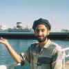 My friend Ahad trying his best to hold up the Hikawa Maru