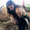 I was so excited to pet some calves after horseback riding!
