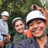 Some of my friends and I went zipling outside of the park!