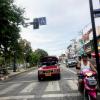 In Chiang Mai, people get around on motorbikes, cars and "songthaews", which are like taxis (see the red one here!) 