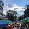 A street market in the city where you can buy food, clothes and lots more!