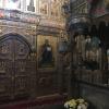 This is another view of the relic room, focusing more on the art work. These frescos are called icons and depict religious figures and scenes