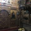 This is another view of the relic room, focusing more on the art work. These frescos are called icons and depict religious figures and scenes