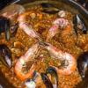 A delicious traditional Spanish dish called paella
