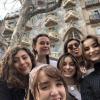 My friends and me in front of my favorite building designed by Gaudi, a famous architect from the 1800's