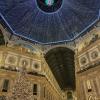 Christmas decorations in the shopping square in Milan, Italy