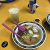 I went to a hawker center for lunch today, and I got a noodle soup with vegetables and fried tofu