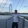 After crossing the helix bridge, here you can see a Ferris Wheel behind me  