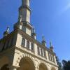 A minaret is tower, usually associated with a mosque; the Christian princes who lived in Lednice either built this beautiful tower in defiance of the church or because having "exotic" buildings was in fashion at the time