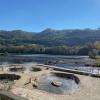 My friend and I visited some natural hot springs in northern Spain, but the baths were empty; less rain, or more unpredictable rainfall, is something that also affects farmers