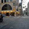 A street with multiple cafes