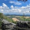 After lots of elevation gain you finally reach the top of the mountain and are treated with amazing views of the Elbe River Valley