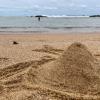 On Ampenyi beach in Cape Coast, you can find clear beads of sand that have been weathered by the waves of the Atlantic