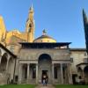 The entrance to the Pazzi Chapel at Santa Croce