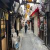 Sakura are everywhere, including in this shopping hallway!