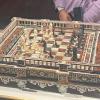 This is a chess set that used to belong to the king of Poland! 