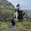 An abandoned Soviet-era cable car which used to let people quickly travel to the other side of the canyon in the city of Chiatura
