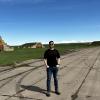 You can see the thick metal sliding doors of the hangars