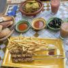 Trying tagine in Morocco is a must! The food in Morocco blends together a mixture of spices. I was also craving chicken kebabs which were served with harissa on the side