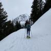 Once we found snow, we had to put on snow shoes.