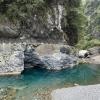 The water was so blue at this river cave! 