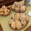 Delicious pan de muerto, a sweet bread with sugar and orange glaze