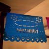 A Fulbright-Comexus-themed papel picado decoration