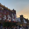 Decorations at the Zócalo for Day of the Dead