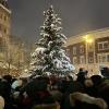 As it got darker and lighting time got closer (still only around 4:00 p.m.), the crowd began to gather and grow...