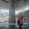 This cool fountain is in the courtyard at the museum of anthropology. Look how tall it is!