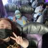 On the buses: next stop Yuanzhonggang Wetland Park! I have made a friend, and he is all geared up for the sun and mosquitos today!