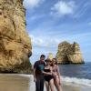 With my parents on a hidden beach near Lagos