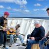 We had to find ways to pass time on the ship during our down time and have a bit of fun so some people on the ship formed a band!
