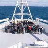 The ship had about 40 crew members and 40 scientists on board. Here is a picture of all of the scientists for the voyage