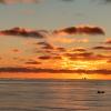 This was one of my favorite sunsets of the voyage. You can see the outlines of icebergs on the horizon