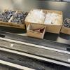 A variety of sampling methods and tools were used, including metal scoops and foam fillers 