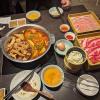 A hot pot where you can cook all sorts of veggies and meats in the broth!