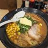 Red miso ramen served with pork, green onions, butter and corn
