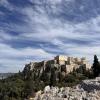 A view of the Acropolis from a hiking path 