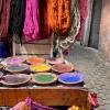These were the dyes that the Moroccan salesman had on display which turned a different color when the powder was mixed with water