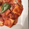 This pasta was my first meal in Naples, Italy and is called "paccheri al ragu napoletano"
