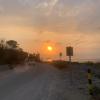 Entering Maubara on the Main Road at sunset (Can you tell which direction Maubara is?)