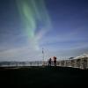 The northern lights stretched across the whole sky