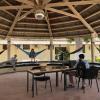 During pre-service training, we would often congregate in the disco-hut to chat and snack before going back to class.