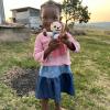 My neighbor (who does not yet attend school) with her new bear