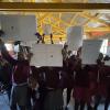 Grade Six showing off the Halloween stickers that I gave them!