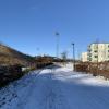 A walking path covered in snow